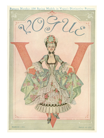 Vogue Cover - March 1911 by Frank X. Leyendecker Pricing Limited Edition Print image