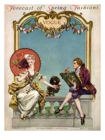Vogue Cover - February 1914 by Frank X. Leyendecker Pricing Limited Edition Print image