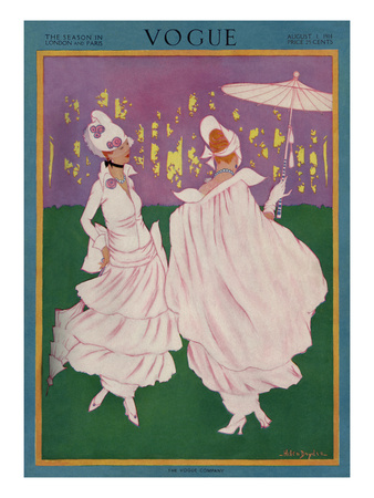 Vogue Cover - August 1914 by Helen Dryden Pricing Limited Edition Print image