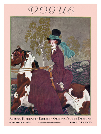 Vogue Cover - September 1927 by Pierre Brissaud Pricing Limited Edition Print image