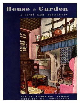 House & Garden Cover - September 1930 by Pierre Brissaud Pricing Limited Edition Print image