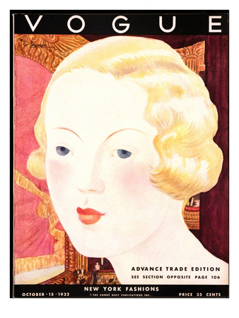 Vogue Cover - October 1932 by Georges Lepape Pricing Limited Edition Print image