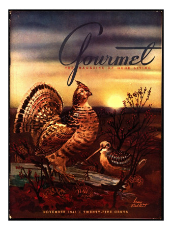 Gourmet Cover - November 1945 by Henry Stahlhut Pricing Limited Edition Print image