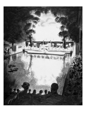 Vogue - August 1934 by Jean Pages Pricing Limited Edition Print image