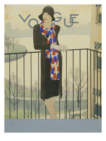 Vogue - September 1928 by Pierre Mourgue Pricing Limited Edition Print image
