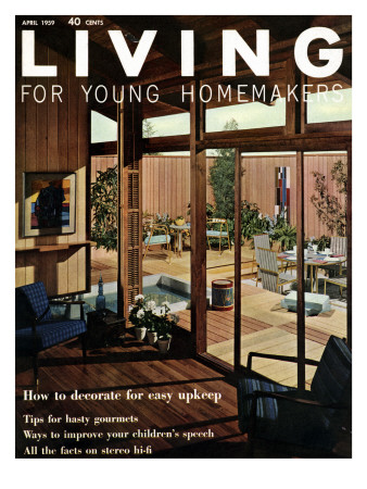 Living For Young Homemakers Cover - April 1959 by Ernest Silva Pricing Limited Edition Print image