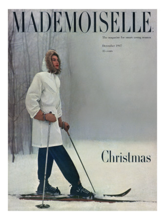 Mademoiselle Cover - December 1947 by George Barkentin Pricing Limited Edition Print image