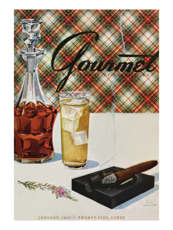 Gourmet Cover - January 1943 by Henry Stahlhut Pricing Limited Edition Print image