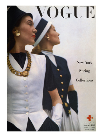 Vogue Cover - March 1946 by John Rawlings Pricing Limited Edition Print image