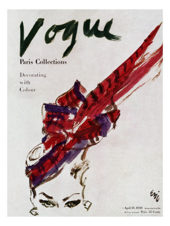 Vogue Cover - April 1946 by Carl Eric Erickson Pricing Limited Edition Print image