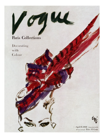 Vogue Cover - April 1946 by Carl Eric Erickson Pricing Limited Edition Print image