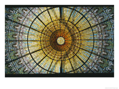 Detail Of An Ornate Stained-Glass Window by Richard Nowitz Pricing Limited Edition Print image