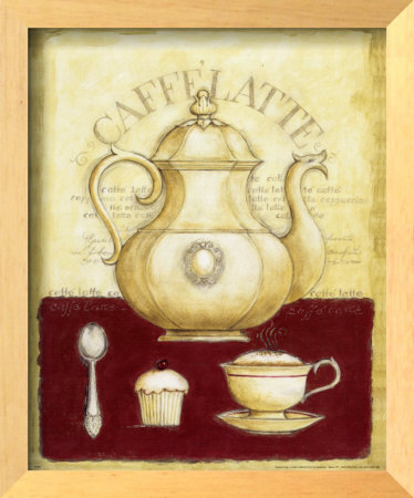 Caffe Latte And Cupcake by G.P. Mepas Pricing Limited Edition Print image