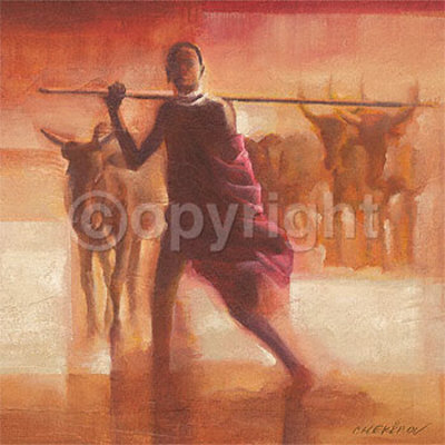 Young Massai by Talantbek Chekirov Pricing Limited Edition Print image