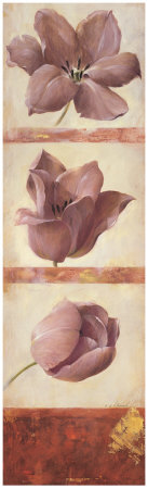 Plum Tulip Trilogy by Fabrice De Villeneuve Pricing Limited Edition Print image