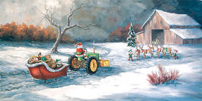John Deere Christmas by Judy Richardson Pricing Limited Edition Print image