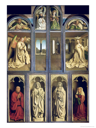 Exterior Of Left And Right Panels Of The Ghent Altarpiece, 1432 by Hubert & Jan Van Eyck Pricing Limited Edition Print image