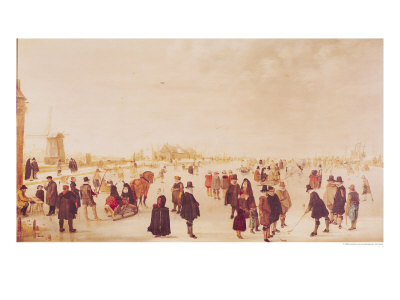 Entertainment On The Ice by Hendrik Avercamp Pricing Limited Edition Print image