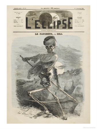 Death As A Skeleton With His Scythe by André Gill Pricing Limited Edition Print image