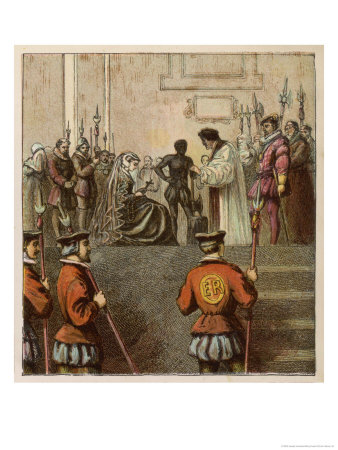 Mary Queen Of Scots Prepares For Her Execution At Fotheringhay Castle Northamptonshire by Joseph Kronheim Pricing Limited Edition Print image