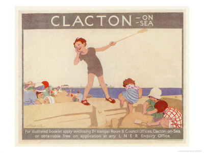 Clacton-On-Sea By Rail by Lilian Hocknell Pricing Limited Edition Print image