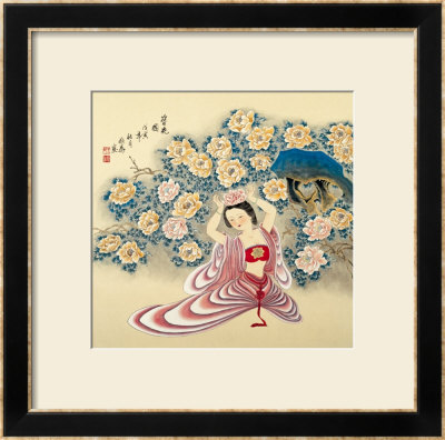 Wearing A Flower On Her Head by Zhenhua Wang Pricing Limited Edition Print image