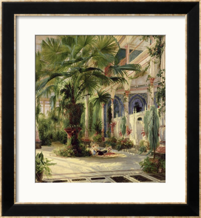 Interior Of The Palm House At Potsdam, 1833 by Karl Blechen Pricing Limited Edition Print image