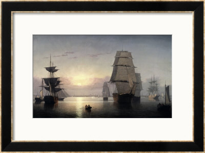 Sunset, Boston Harbor by Fitz Hugh Lane Pricing Limited Edition Print image
