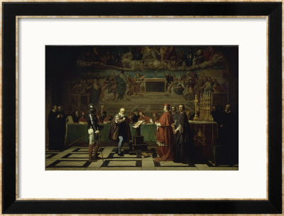 Galileo Before The Inquisition, 1632 by Joseph-Nicolas Robert-Fleury Pricing Limited Edition Print image
