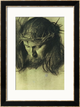 Head Of Christ, Circa 1890 by Franz Von Stuck Pricing Limited Edition Print image