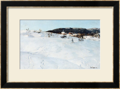A Winter's Day In Norway, 1886 by Fritz Thaulow Pricing Limited Edition Print image