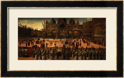 Procession In St. Mark's Square, 1496 by Gentile Bellini Pricing Limited Edition Print image
