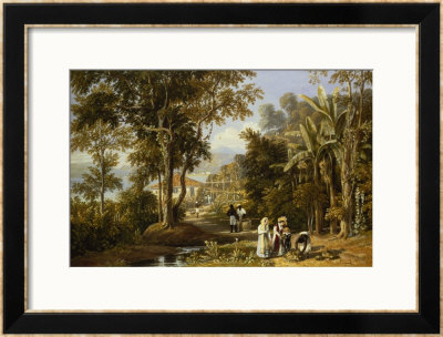 Garden Scene On The Broganza Shore, Rio De Janeiro by William Havell Pricing Limited Edition Print image