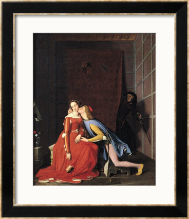 Francesca Da Rimini And Paolo Malatesta, 1819 by Jean-Auguste-Dominique Ingres Pricing Limited Edition Print image