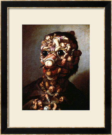 A Head Formed Out Of Pygmies by Faustino Bocchi Pricing Limited Edition Print image