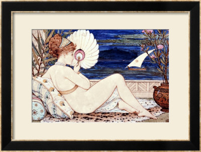 A Minton Earthenware Plaque Of A Painted Female Nude, Dated 1872 by W.S. Coleman Pricing Limited Edition Print image
