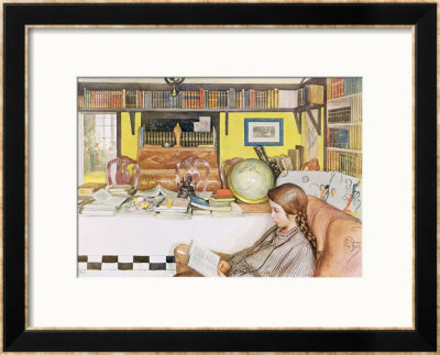 The Reading Room, Published In Lasst Licht Hinin,(Let In More Light) 1909 by Carl Larsson Pricing Limited Edition Print image