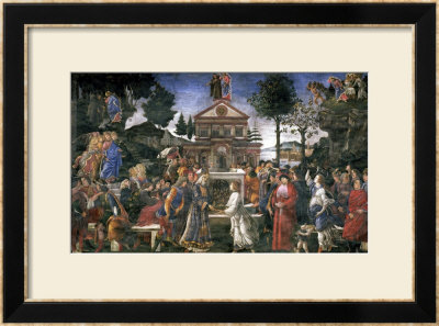 The Purification Of The Leper And The Temptation Of Christ, In The Sistine Chapel, 1481 by Sandro Botticelli Pricing Limited Edition Print image