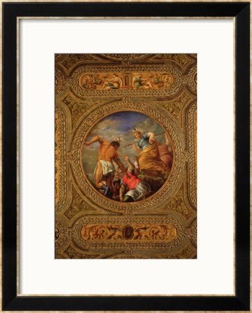 Diana And Actaeon, From The Ceiling Of The Library by Battista Franco Pricing Limited Edition Print image