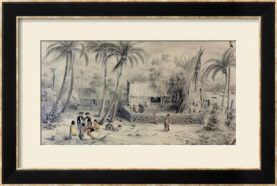 Native Village In Tahiti, Circa 1841-48 by Maximilien Radiguet Pricing Limited Edition Print image