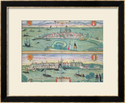 Map Of Rotterdam And Gouda, From Civitates Orbis Terrarum by Joris Hoefnagel Pricing Limited Edition Print image