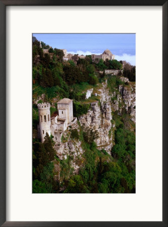 Cliff-Side Torretta Pepoli (Pepoli Turret), Erice, Sicily, Italy by Stephen Saks Pricing Limited Edition Print image