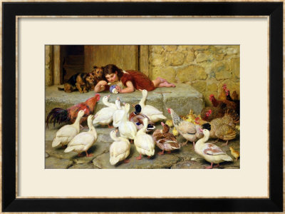 The Last Spoonful, 1880 by Briton Rivière Pricing Limited Edition Print image