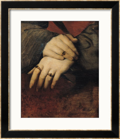 Study Of A Woman's Hands, After The Portrait Of Maddalena Doni By Raphael by Jean-Auguste-Dominique Ingres Pricing Limited Edition Print image