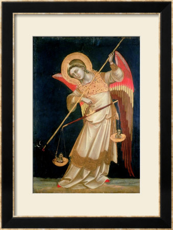 An Angel Weighing A Soul, Circa 1348-55 by Ridolfo Di Arpo Guariento Pricing Limited Edition Print image