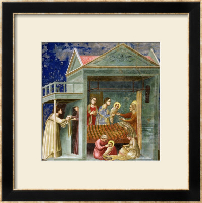 The Birth Of The Virgin, Circa 1305 by Giotto Di Bondone Pricing Limited Edition Print image