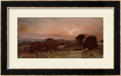 A Hayfield Near East Bergholt At Sunset by John Constable Pricing Limited Edition Print image
