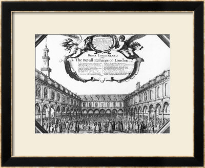 The Inside View Of The Royal Exchange, London, 1644 by Wenceslaus Hollar Pricing Limited Edition Print image