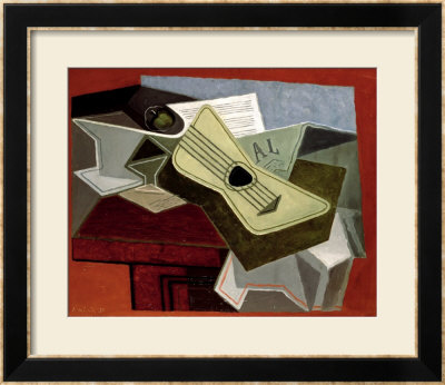 Guitar And Newspaper, 1925 by Juan Gris Pricing Limited Edition Print image