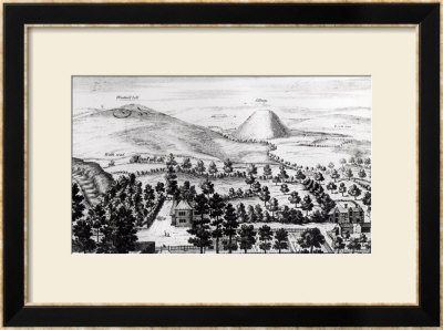 View From Avebury Steeple Of Silbury Hill, Illustration From Stonehenge: A Temple Restored by William Stukeley Pricing Limited Edition Print image